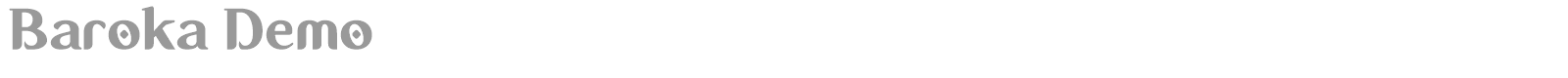 Baroka font preview